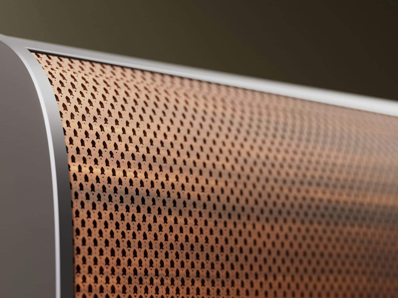 Aurea Sono S400 soundbar viewed from above, upward-firing drivers visible